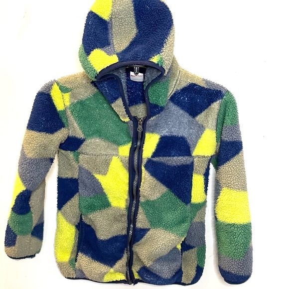 Hanna Andersson Other - Hanna Andersson Fuzzy Geometric Jacket Hooded 6-7 size 120